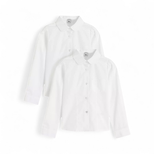 Downsend White Girls Long Sleeved Shirts
